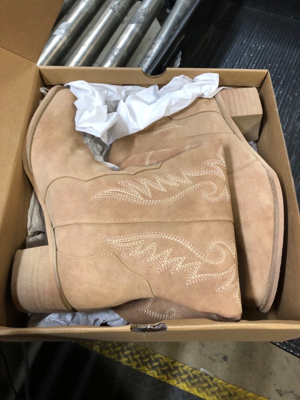 Photo 1 of SIZE 8 - IXU Cowboy Boots Women Pointy Toe Women's Mid Calf Western Cowgirl Boots