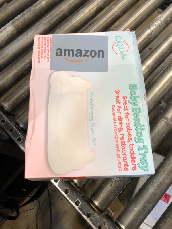 Photo 1 of LuQiBabe Baby Dining Tray Compatible with in-gle-sina Fast Table Chair Portable Baby Feeding Tray for Clip-On Hook-on Table Chair Ideal for Toddler Perfect for Meal, Restaurant - Clear Plastic