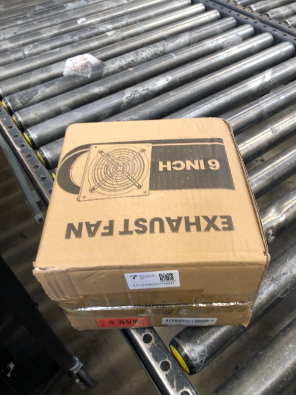 Photo 1 of HG Power 6 Inch Exhaust Fan: Kitchen Exhaust Fans with Switch Portable Attic Vent Fan with 8 Feet Power Cord Plug-in Garage Ventilation Fan with Damper Shop Chicken Coop Basement Smoking Room Silver