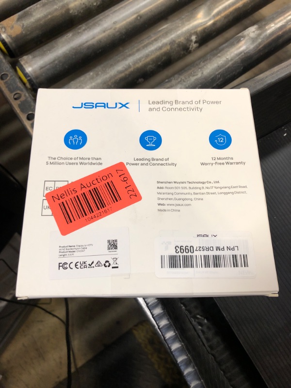 Photo 1 of JSAUX 4K DisplayPort to HDMI Cable 6.6FT, DP to HDMI Video UHD 2K@120Hz/4K@30 Nylon Braided DP to HDTV Uni-Directional Cord for Dell, Monitor, Projector, Desktop, AMD, NVIDIA, Lenovo, HP-Grey