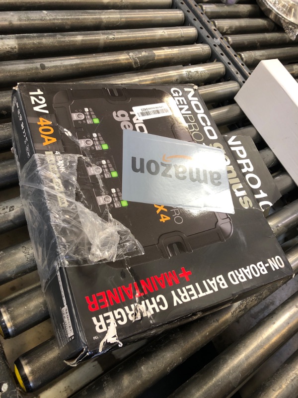 Photo 1 of NOCO Genius GENPRO10X4, 4-Bank, 40A (10A/Bank) Smart Marine Battery Charger, 12V Waterproof Onboard Boat Charger, Battery Maintainer and Desulfator for AGM, Lithium (LiFePO4) and Deep-Cycle Batteries