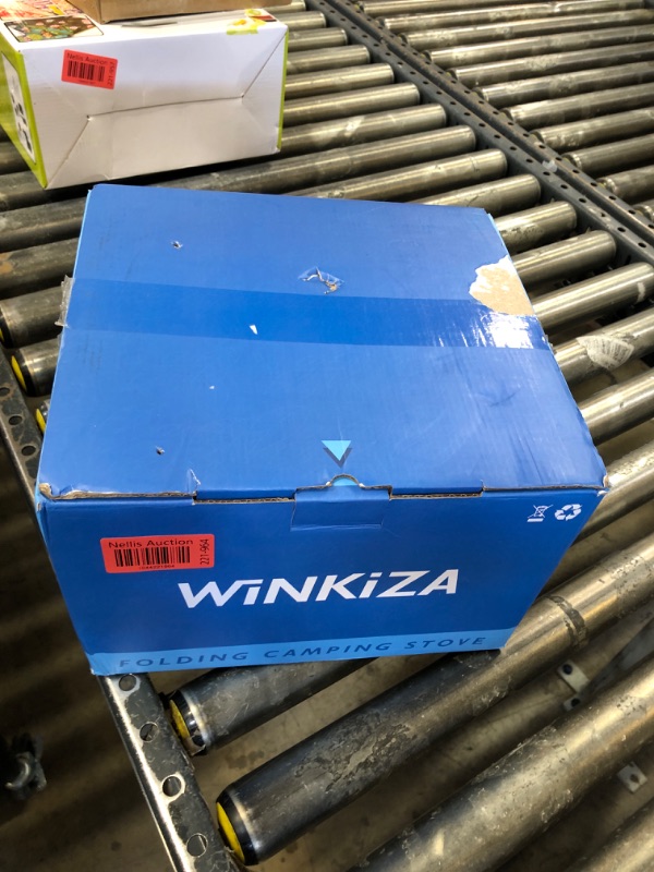 Photo 1 of Upgraded WINKIZA 2 Burner Propane Camping Stove with Grill, Foldable Camp Stove with 16,000 BTU, Two Adjustable Burners with Piezo Ignition & Easy Carrying Handle, Portable Stove for Camping, BBQ
