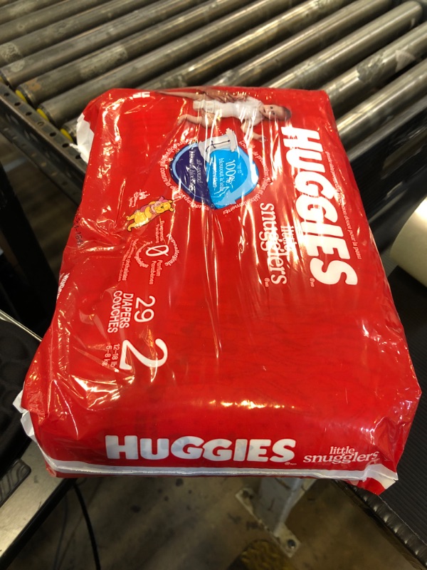 Photo 1 of Huggies Size 2 Diapers, Little Snugglers Baby Diapers, Size 2 (12-18 lbs), 29 Count