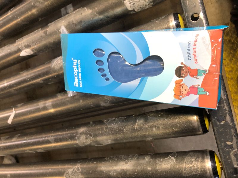 Photo 1 of Bacophy Kids Orthotic Arch Support Shoe Insoles, Children Pu Cushioning Inserts, Shock Absorption Velvet Surfaces Deep Heel Cup Inner Sole for Flat Feet, Plantar Fasciitis, Feet Heel Pain Relief