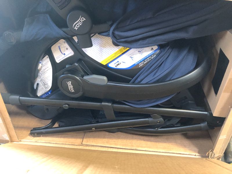 Photo 1 of Britax Willow Brook Baby Travel System, Infant Car Seat and Stroller Combo with Aspen Base, ClickTight Technology, RightSize System and 4 Ways to Stroll, Navy Glacier