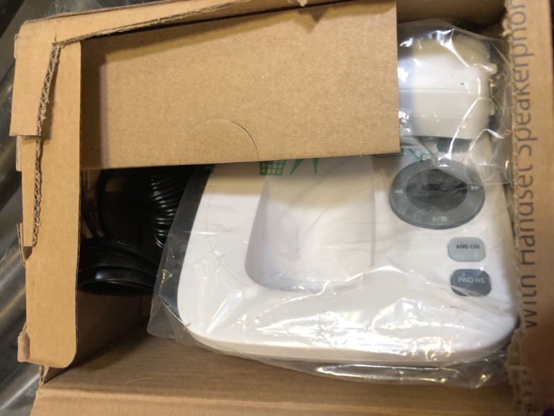 Photo 1 of [New] VTech VG134 DECT 6.0 Cordless Home Phone with Bluetooth Connection, Digital Answering Machine, Backlit Display,Full Duplex Speakerphone, Caller ID/Call Waiting,1000 ft Range (White/Grey)