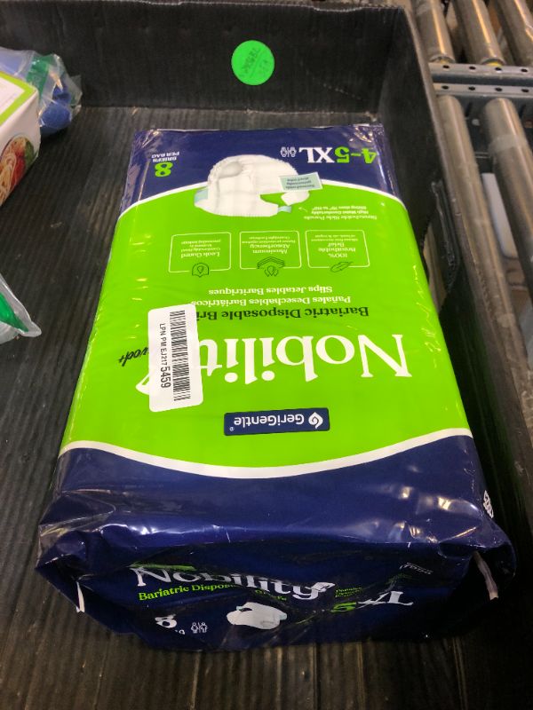 Photo 1 of 4-5xl Adult Diapers for Women and Men - 8 Bariatric Disposable Briefs with Tabs and Stretchable Side Panels - 100% Breathable with Maximum Absorbency