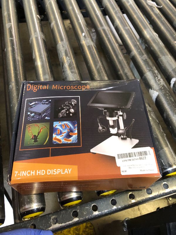 Photo 1 of 7" LCD Digital Microscope 1200X,Leipan 12MP Coin Microscope with Screen for Adults,1080P Video Microscope with 32GB TF Card and 12pcs Slides,Wired Remote,2 Side Lights,Windows/Mac OS Compatible