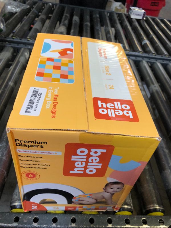 Photo 1 of Hello Bello Premium Diapers Size 2, Honeysuckle Designs, 74ct Club Box, Hypoallergenic and Extra Absorbent