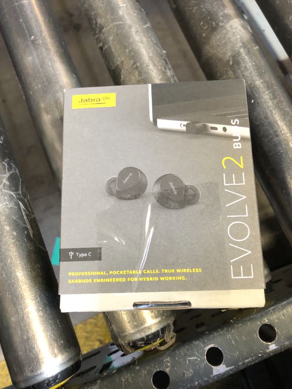 Photo 1 of Jabra Evolve2 True Wireless in-Ear Bluetooth Earbuds with Active Noise Cancellation (ANC) and 4-mic MultiSensor Voice Technology - Microsoft Teams Certified, Works with All Other Meeting apps - Black