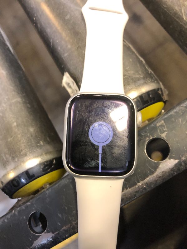 Photo 1 of Apple Watch Series 8 (41MM, GPS) - Silver Aluminum Case with White Sport Band (Renewed Premium)