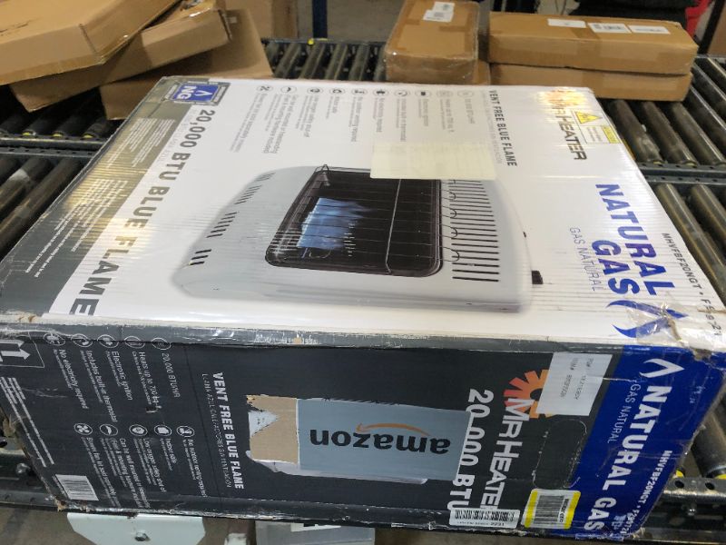 Photo 1 of Mr. Heater MHVFBF20NGT 20,000 BTU Vent Free Blue Flame Natural Gas Heater & Supplemental Heat in Cold Rooms, Additions, Sun Rooms & Cabins - White