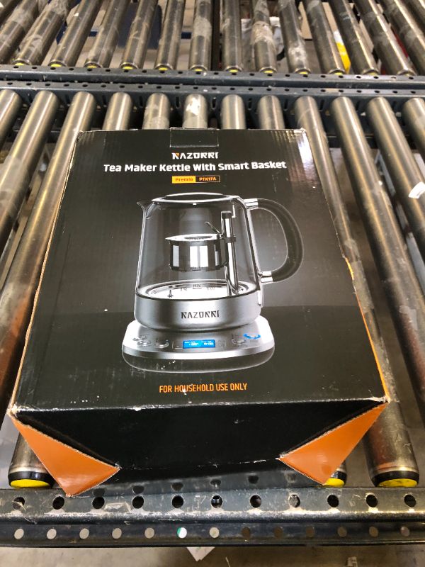 Photo 1 of Razorri Electric Tea Maker 1.7L with Automatic Infuser for Tea Brewing, Stainless Steel Glass Kettle, Presets for 5 Tea Types and 3 Brew Strengths, 24 Hour Delayed Start, Keep Warm Setting