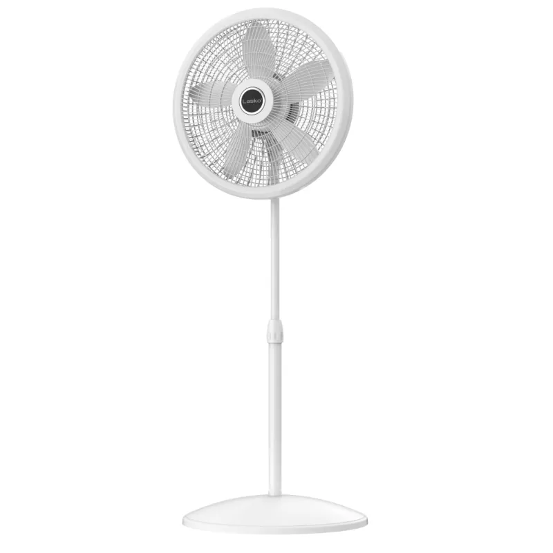 Photo 1 of Lasko Cyclone 18" 3-Speed Adjustable Oscillating Pedestal Fan, White, S18931