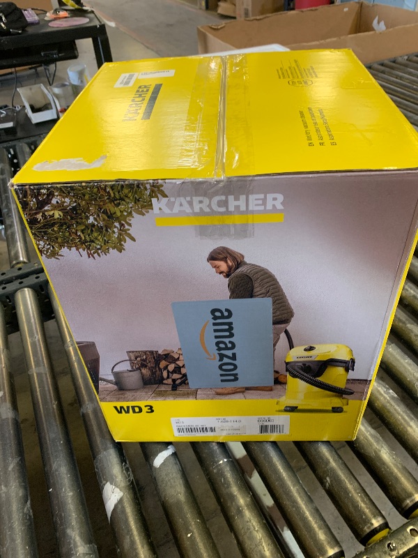 Photo 1 of Kärcher - WD 3 Multi-Purpose Wet-Dry Shop Vacuum Cleaner - 4.5 Gallon - With Attachments – Blower Feature, Compact Space-Saving Design - 1000W,Yellow