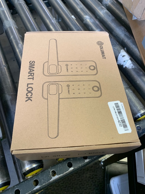 Photo 1 of OLUMAT Keyless Entry Fingerprint Door Lock with Keypad and Handle for Home, Rental, Garage, Office and Hotel