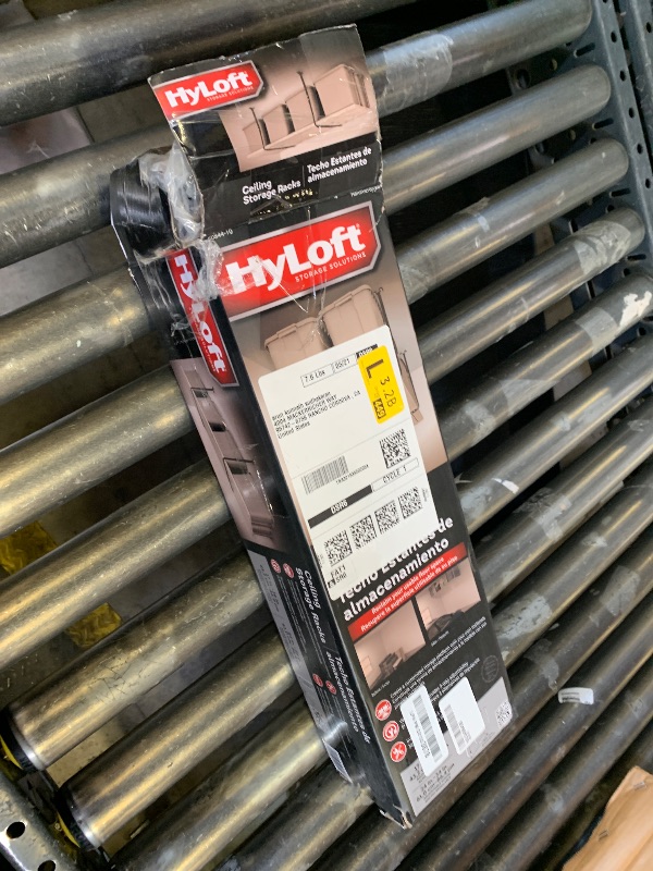 Photo 1 of HyLoft 80844-10 34 in. x 26 in. Adjustable Garage Ceiling Mount Storage Rack Kit - Hammertone