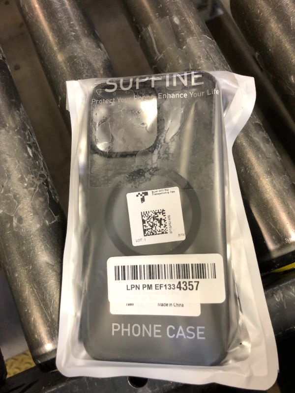 Photo 1 of SUPFINE Magnetic for iPhone 15 Pro Max Case (Compatible with MagSafe) (Military Grade Drop Protection) Slim Translucent Matte Shockproof with Anti-Fingerprint Phone Case, Black