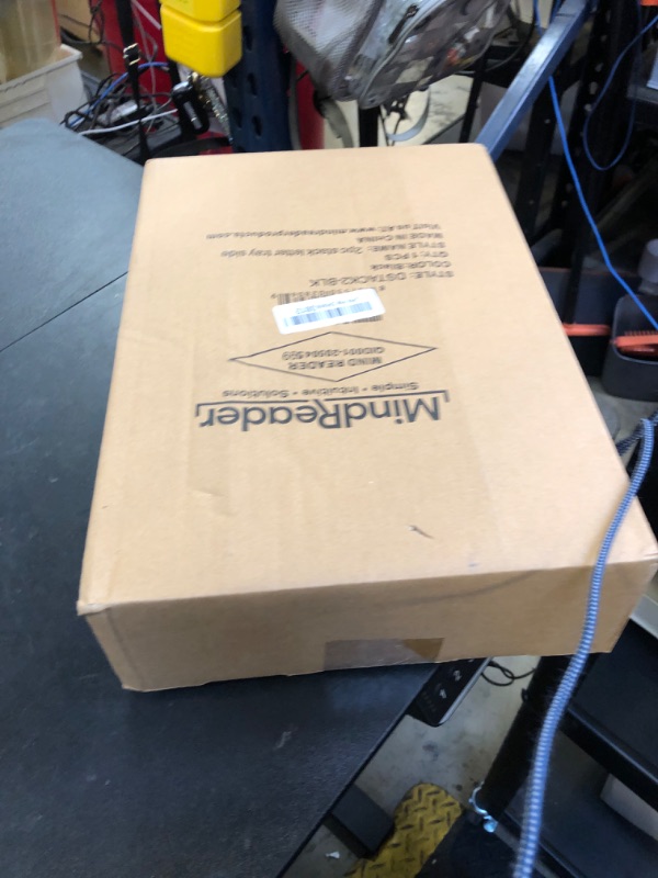 Photo 1 of Mind Reader Stackable Paper Tray, Desktop Organizer, File Storage, Office, Metal Mesh, 13.25" L x 9.75" W x 6.25" H, 2 Pcs., Black