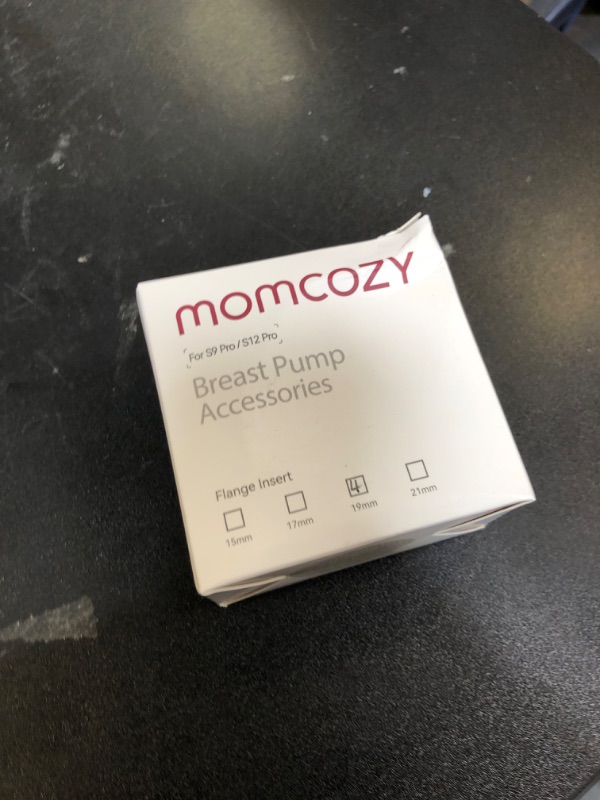 Photo 1 of Momcozy Flange Insert 19mm Compatible with 24mm Flange/Shield of Most Pumps, Insert for Breast Pump Replacement Accessories, 4PCS 19mm