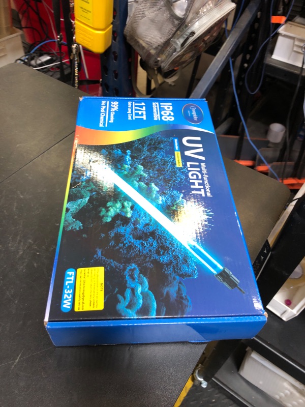 Photo 1 of 32W Aquarium UV Light for 100-2000 Gallon, UV Pond Water Clarifier for Koi Pond, Swimming Pool, Spa, Large Fish Tank, Cold Plunge UV Light for Pond Algae Control