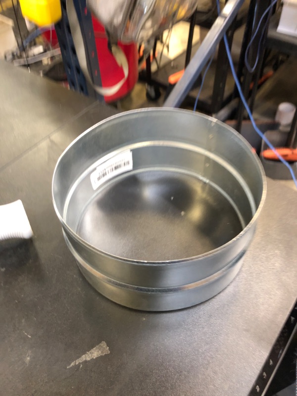 Photo 1 of 8'' Inch Galvanised Steel - Metal Duct Connector, Straight Pipe Coupler
