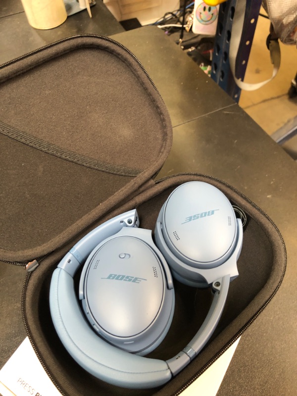 Photo 1 of Bose QuietComfort Bluetooth Headphones, Wireless Headphones with Active Over Ear Noise Cancelling and Mic, Deep Bass, Up to 24 Hours of Playtime, Blue Dusk - Limited Edition Color