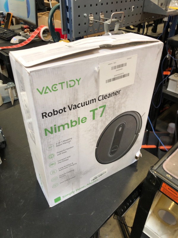 Photo 1 of Vexilar Robot Vacuum,2 in 1 Mopping and Vacuuming, App/Voice/Remote Control,Self-Charging Robotic Vacuum Cleaner,Good for Hard Floor, Low-Pile Carpet, Pet Hair (Small)