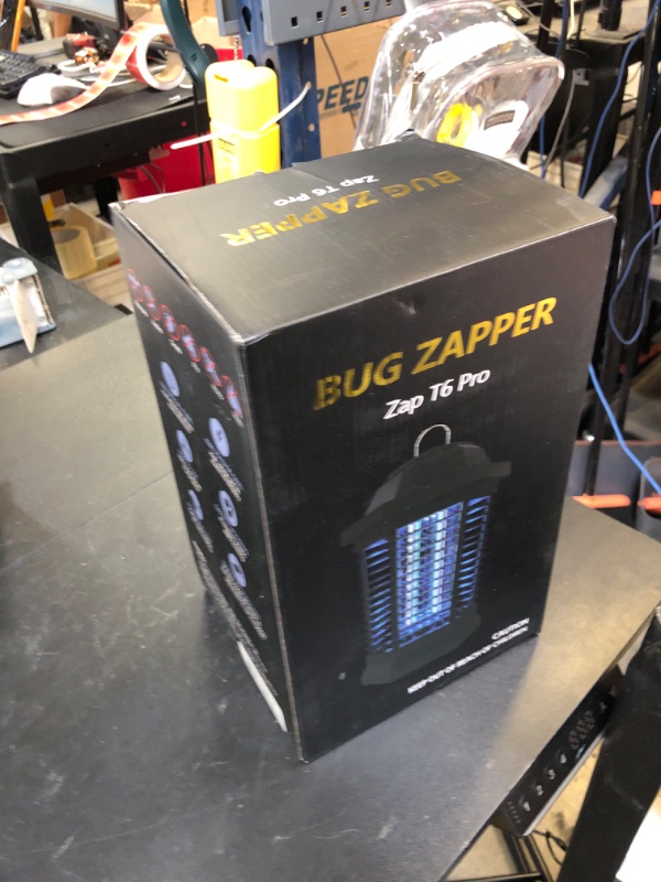 Photo 1 of GOOTOP Bug Zapper Outdoor, Mosquito Zapper, Electric Fly Zapper, Mosquito Killer, Fly Traps, 3 Prong Plug, Flying Insects Zapper Indoor Outdoor 90-130V, 4200V, ABS Plastic Outer (Black)