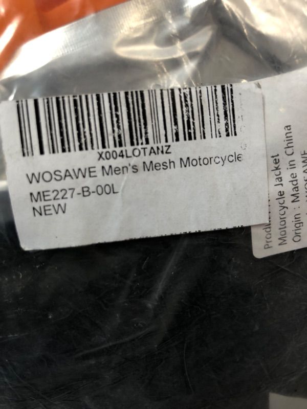 Photo 1 of WOSAWE Men's Mesh Motorcycle Jacket CE Certified Padded Motorcycle Shirt with Back Armor Summer Sport Bike Protective Gear, Black L