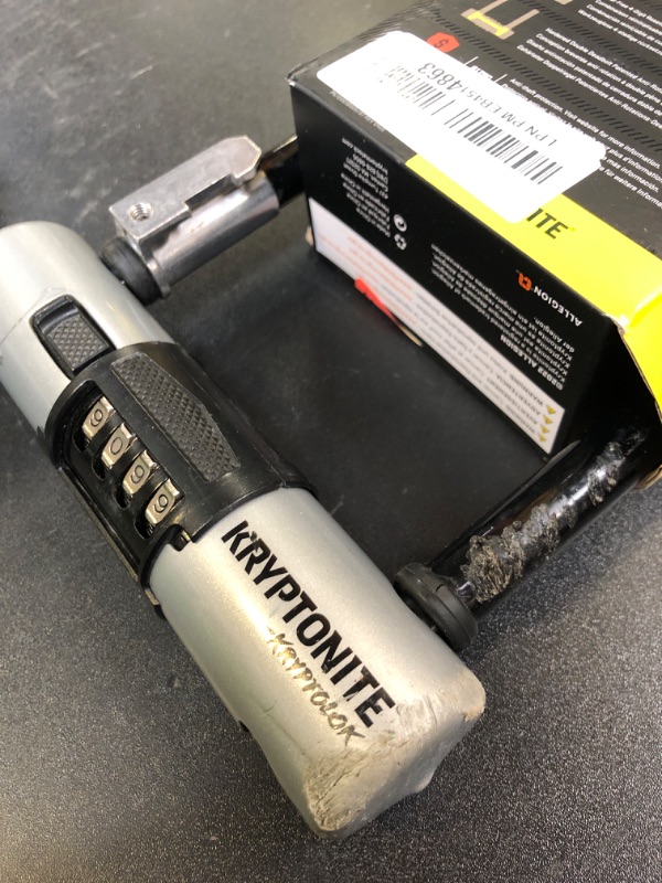 Photo 1 of Kryptonite KryptoLok Combo Bike U-Lock, Anti-Theft Security, 12.7mm Steel Shackle, 4-Digit Resettable Combination, U-Shape, Black