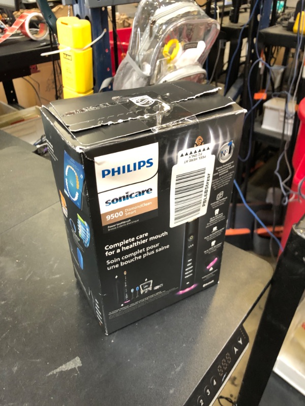 Photo 1 of Philips Sonicare DiamondClean Smart 9500 Electric Toothbrush, Sonic Toothbrush with App, Pressure Sensor, Brush Head Detection, 5 Brushing Modes and 3 Intensity Levels, Black, Model HX9923/11