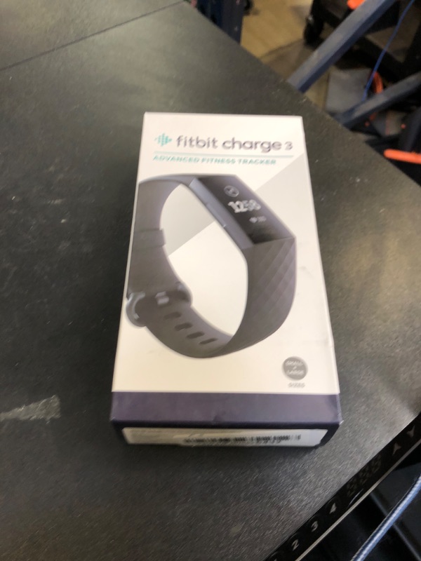 Photo 1 of Fitbit Charge 3 Fitness Activity Tracker, Graphite/Black, One Size (S and L Bands Included)