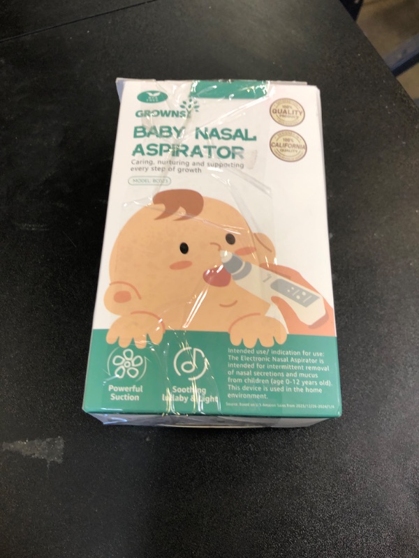 Photo 1 of GROWNSY Nasal Aspirator for Baby, Electric Baby Nose Sucker with Larger Suction Chamber and More Powerful Suction, Automatic Nose Cleaner with Music and Light Soothing Function