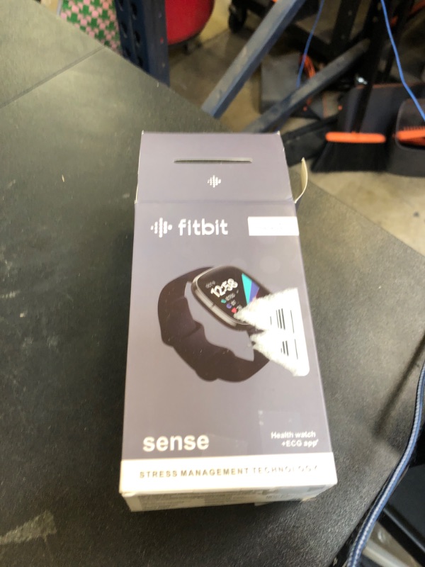 Photo 1 of Fitbit Sense Advanced Smartwatch with Tools for Heart Health, Stress Management & Skin Temperature Trends, Carbon/Graphite, One Size (S & L Bands Included)