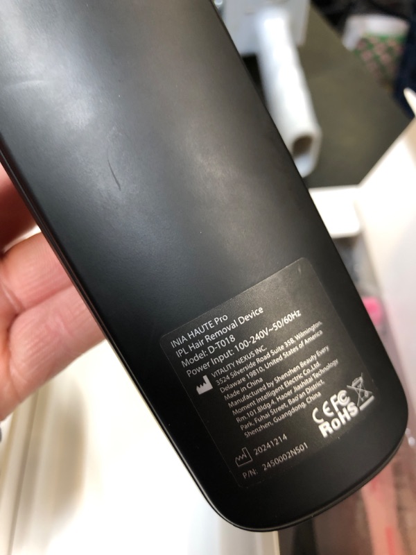 Photo 1 of INIA Laser Hair Removal with Ice-Cooling Care for Women and Men, HAUTE Pro Painless at-Home IPL Hair Remover for Coarse Hair in Bikini All Body Areas, Latest Generation for Effective Results (Black)