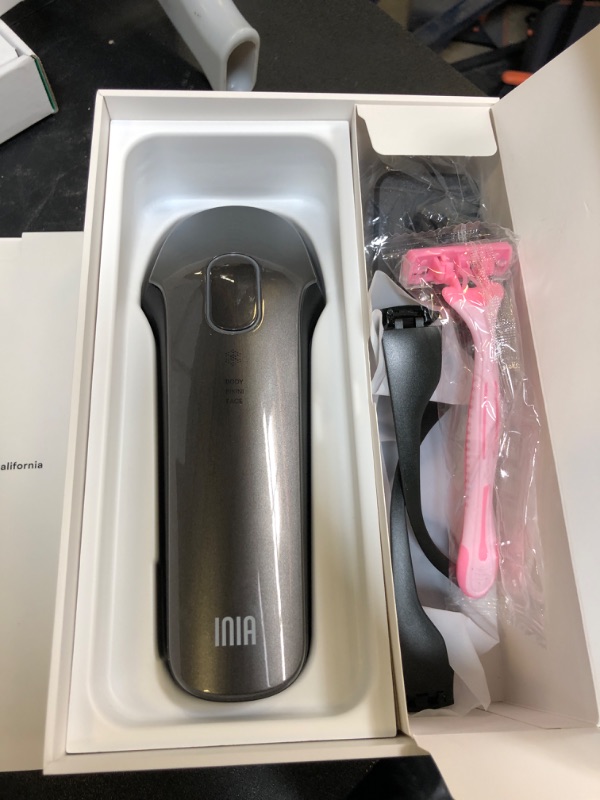 Photo 1 of INIA Laser Hair Removal with Ice-Cooling Care for Women and Men, HAUTE Pro Painless at-Home IPL Hair Remover for Coarse Hair in Bikini All Body Areas, Latest Generation for Effective Results (Black)