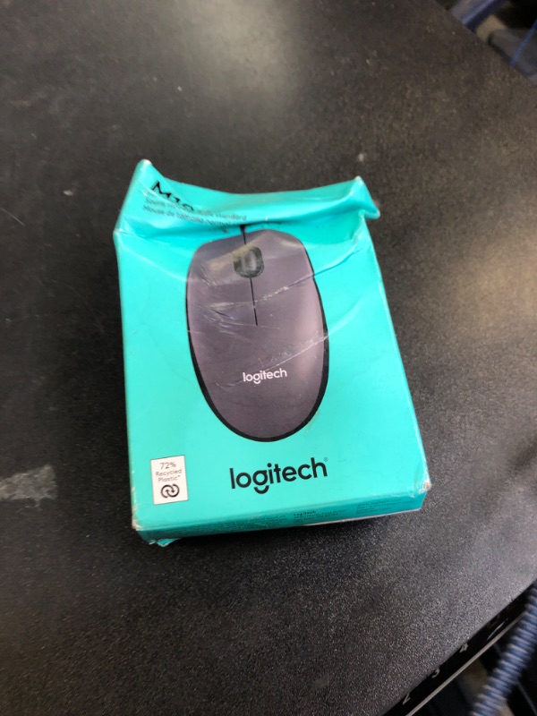 Photo 1 of Logitech M100 Corded Mouse – Wired USB Mouse for Computers and Laptops, for Right or Left Hand Use, Black