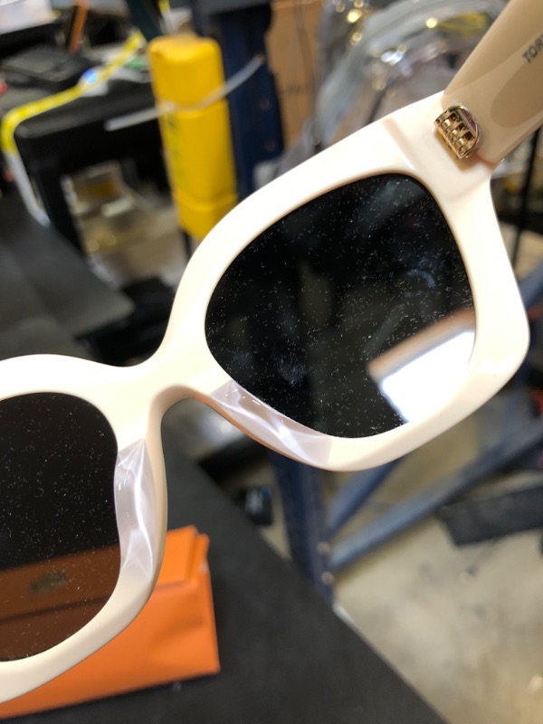 Photo 1 of Tory Burch TY 7201U 198887 Black/Ivory Plastic Irregular Sunglasses Grey Lens
