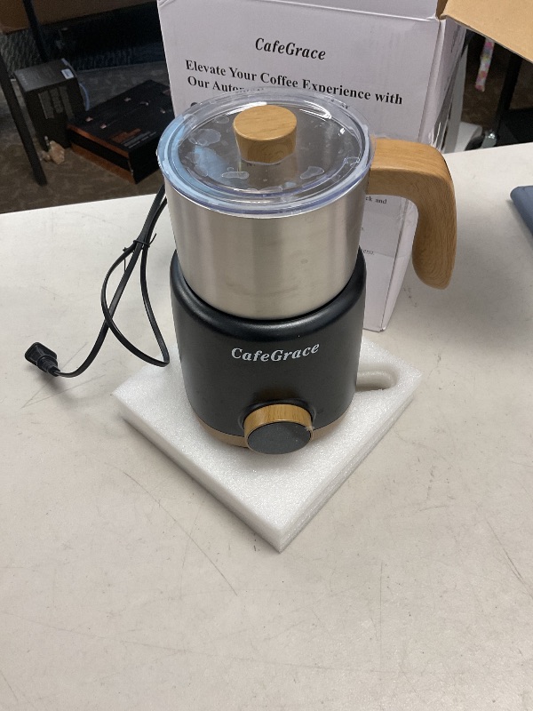 Photo 1 of CafeGrace 8-IN-1 Milk Frother and Steamer, 21oz/600ml Split Stainless Steel Automatic Hot and Cold Foam Maker and Milk Steamer for Latte, Cappuccino, Macchiato, Hot Chocolate, Hot Milk