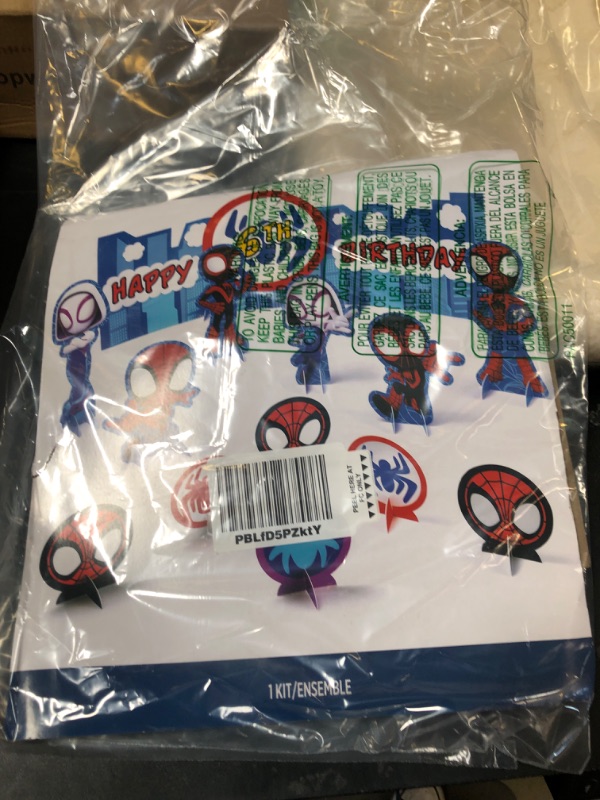 Photo 1 of amscan Spidey & Friends Paper Party Centerpiece - 4.2" - 10.4" | Assorted Design | 1 Set of 15 Pcs