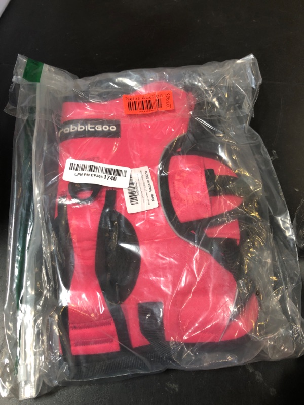 Photo 1 of rabbitgoo Escape Proof Dog Harness, Soft Padded Full Body Pet Harness, Reflective Adjustable No Pull Vest with Lift Handle and Leash Clip for Large Dogs Walking Hiking Training, L, Pink