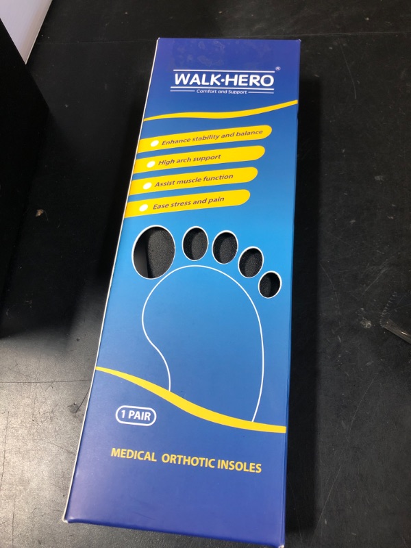 Photo 1 of Plantar Fasciitis Feet Insoles Arch Supports Orthotics Inserts Relieve Flat Feet, High Arch (Mens 9-9 1/2 | Womens 11-11 1/2)