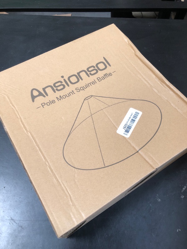 Photo 1 of Ansionsol 19 Inch Wide Squirrel Baffle for Bird Feeder Pole, Outside Pole Mount Stopper & Bird House Guard for Outdoor Shepherd’s Hook, Black, 1 Pack