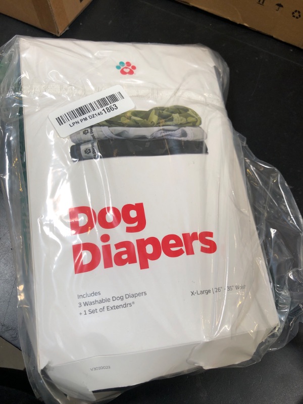Photo 1 of Pet Parents® Washable Dog Diapers (3pack) + Extendrs® of Durable Doggie Diapers, Premium Dog Diapers Female & Male (X-Large, Camo)