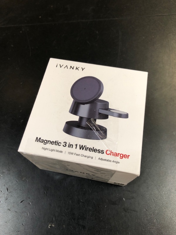 Photo 1 of iVANKY for iPhone 16 Pro Max 4 in 1 Wireless Charging Station with Mushroom Light for MagSafe Magnetic Charger, 22.5 W Travel Stand, 3 in 1 Fast Charge Multiple Devices, Apple iWatch Ultra, Airpods
