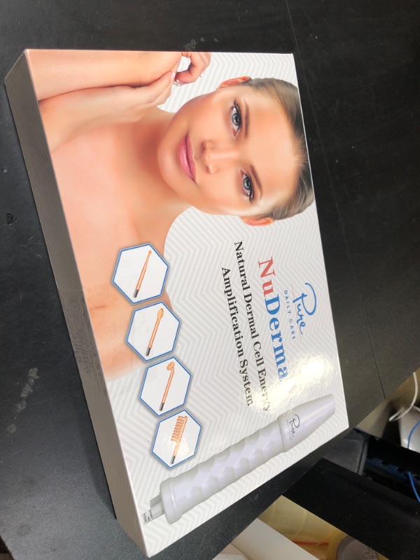 Photo 1 of NuDerma Handheld Skin Therapy Wand Machine w/Neon – Anti-Aging - Skin Tightening - Wrinkle Reducing - Dark Circles – Clarifying - Hair & Scalp Stimulator