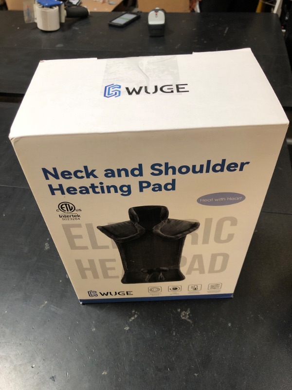 Photo 1 of Heating Pad for Neck Shoulder and Back, Fathers Day Dad Gifts, Deeper Pain Relief and Fast Heating Weighted Heat Wrap, FSA HSA Eligible, Birthday Gifts for Mom Men Dad Wife, ETL Certified, Gray