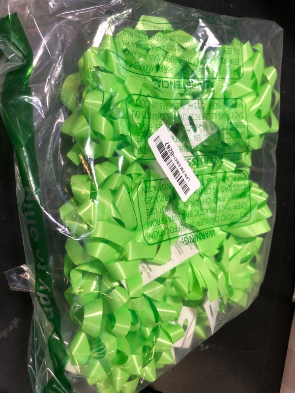 Photo 1 of The Gift Wrap Company Decorative Confetti Gift Bows, Large, Lime, pack of 12