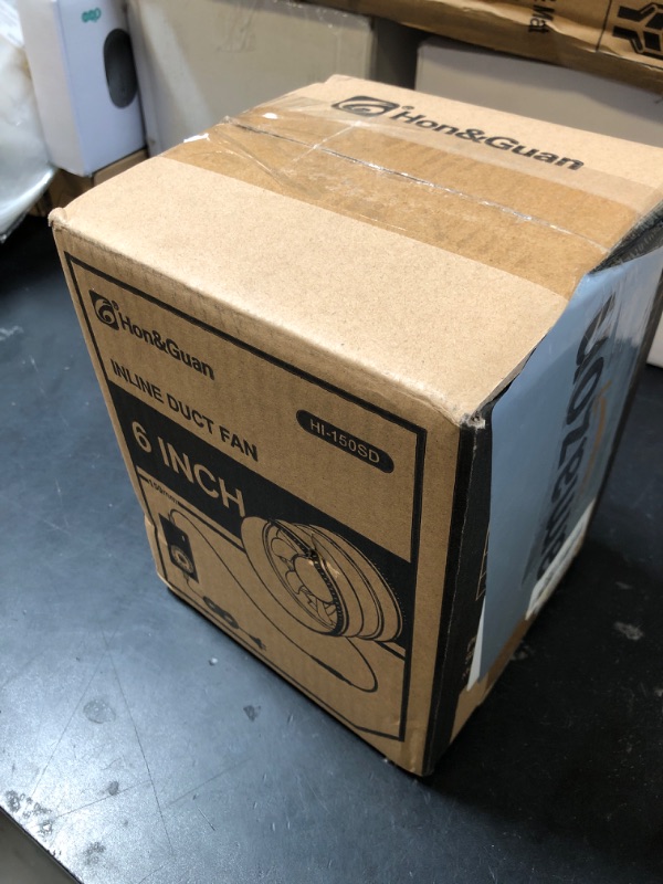 Photo 1 of Hon&Guan 6 Inch Inline Booster Duct Fan with Speed Controller - 345 CFM Airflow with 19.2W Ultra-Low Power and Low Noise